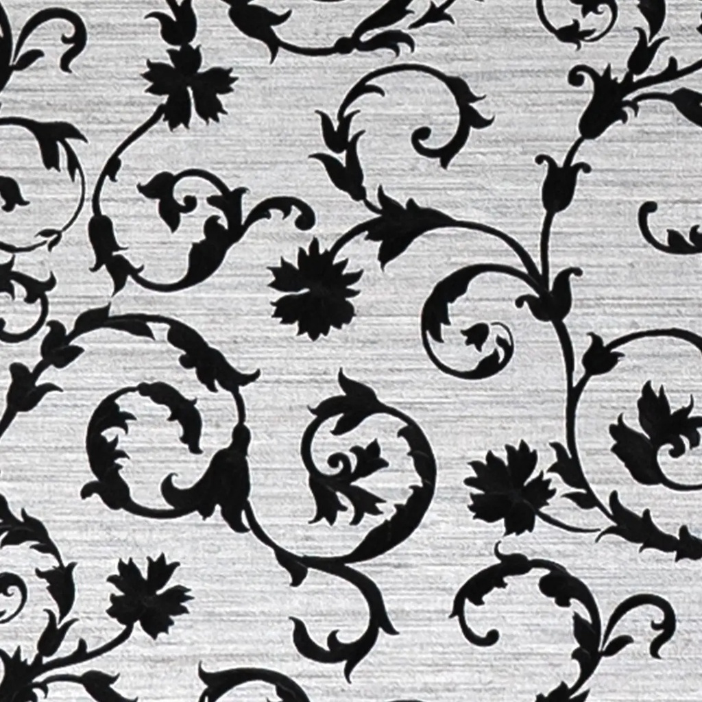 Papel Vinilico Gris Y Negro  Muresco Cinthia 6109/6  Blanco Y Negro