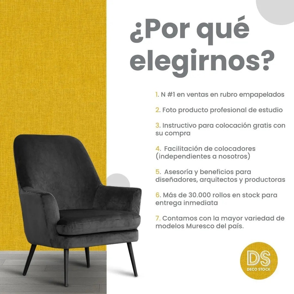 Papel Vinilico Gris Y Negro  Muresco Cinthia 6109/6  Blanco Y Negro