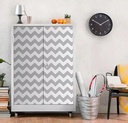 Rollo De Pvc Autoadhesivo Chevron Grafito Muresco 2 Mts