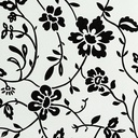 Papel Vinilizado Flores Negras F/ Blanco Amarie Muresco 30/1