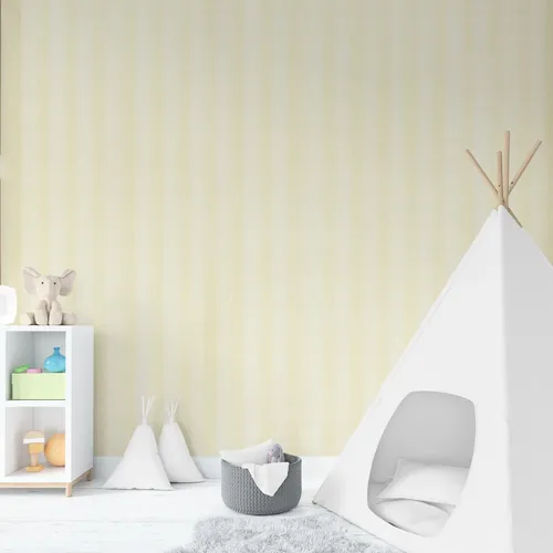 Papel Vinilizado Rayado Amarillo Muresco 3208/7 Decostock Cuentos