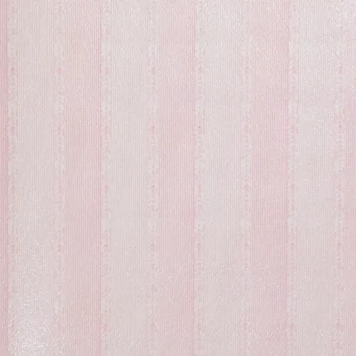 Papel Vinilizado Rayado Rosa Claro Muresco 3208/8 Dstock Cuentos