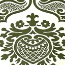 Papel Vinilizado Arabescos Verde F/ Blan Amarie Muresco 32/3 DecoStock