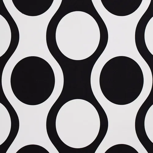 Papel Vinilizado Amarie Muresco Blanco Y Negro Circulos 34/1 DecoStock