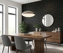 Placas 3d Autoadhesivas Pared Muresco Pintable/lavable Ladri Ladrillo Negro