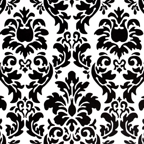 Papel Vinilizado  Muresco Arabesco Blanco y Negro 37/1 DecoStock