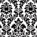Papel Vinilizado  Muresco Arabesco Blanco y Negro 37/1 DecoStock