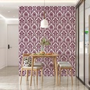 Papel Vinilizado F/blanco Arabescos Bordo Amarie Muresc 37/2