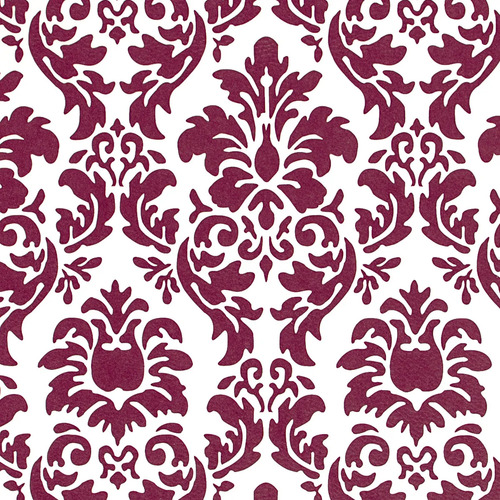 Papel Vinilizado F/blanco Arabescos Bordo Amarie Muresc 37/2