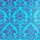 Papel Vinilizado Amarie 37/4 F/ Turquesa Diseño Azul DecoStock