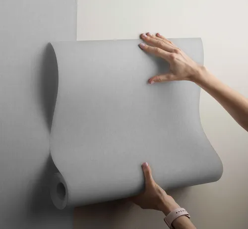 Papel Vinilico Texturado Gris Claro Muresco Cypress 4030/1
