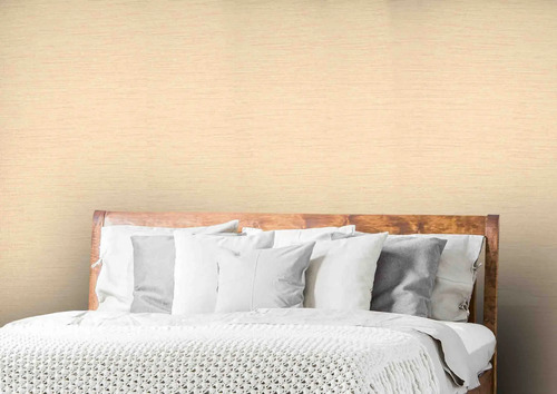 Papel Vinílico Texturado Beige Maíz Madras Muresco 4300/5 Ds