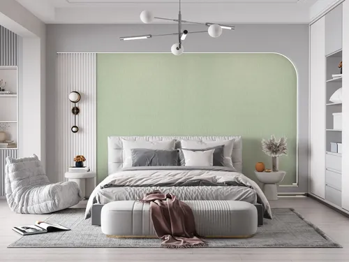 Papel Vinilico Texturado Verde Seco Muresco Madras 4302/6 DecoStock