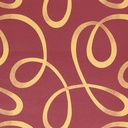 Papel Vinilico Bordo Con Cintas Galia Muresco 44/2 Dstock