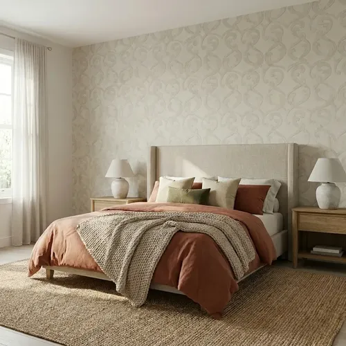 Papel Vinilico Text. Arabesco Beige Muresco Urban 4700/2 DecoStock