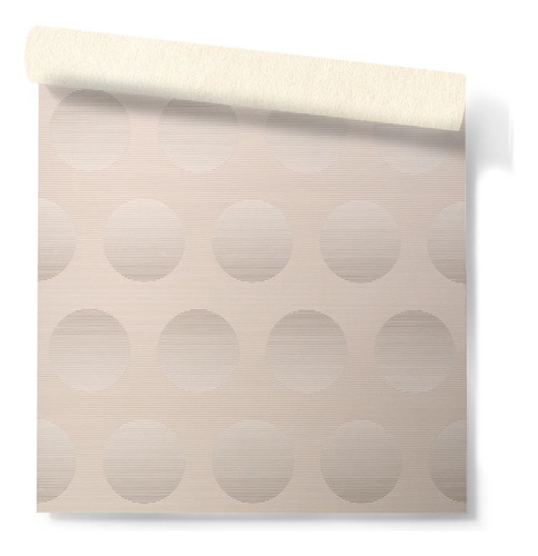 Papel Vinilico Texturado Circulos Urban Beige 4704/2 DecoStock