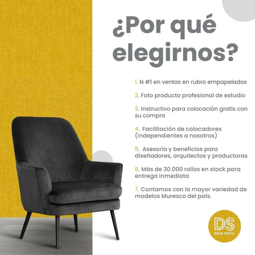 Papel Vinilico Texturado Natural/ Crema Muresco Urban 4707/8 DecoStock