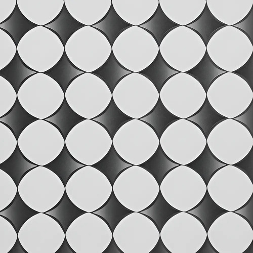 Papel Vinilico Galia Muresco 47/1 Geometrico Blanco y Negro DecoStock