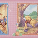 Guarda Vinilizada X 5 Mts - Winnie Pooh F/ Rosa 4801/3 DecoStock