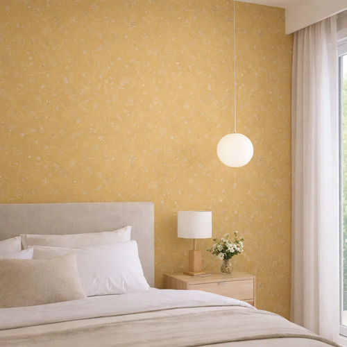 Papel Vinílico Text Beige Maiz Muresco Anna 4904/3 Decostock