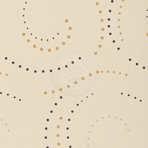 Papel Vinilico Nacional Fondo Beige Circulos Vanina Mizrahi Muresco 50/2