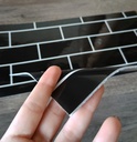 Pack X 5 Placas 3d Adhesivas Pared Muresco Laminadas Marmol Subway Negro