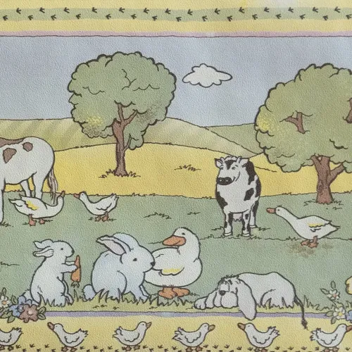 Guarda Vinilica X 4,95 Mts 5537/1 Infantil Animales Campo DecoStock