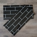 Pack X 5 Placas 3d Adhesivas Pared Muresco Laminadas Marmol Subway Negro
