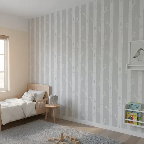 Papel Vinilico Lavable Muresco Capsula 5626/1 Árbol Gris DecoStock