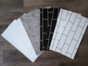 Pack X 5 Placas 3d Adhesivas Pared Muresco Laminadas Marmol Subway Negro