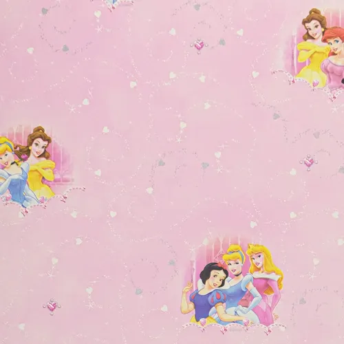 Papel Vinilico F/ Rosa Claro Princesas 5702/1 Muresco Disney