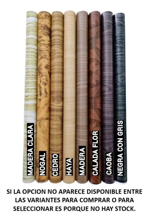 Rollos De Pvc Autoadhesivo Muresco 0,45 X 2 M Modelo Maderas Madera (semimate) Madera Clara