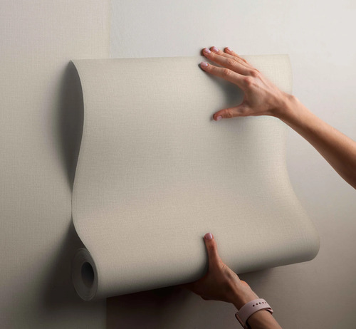 Papel Vinilico Texturado Crema Natural Tramas 5800/5 Muresco