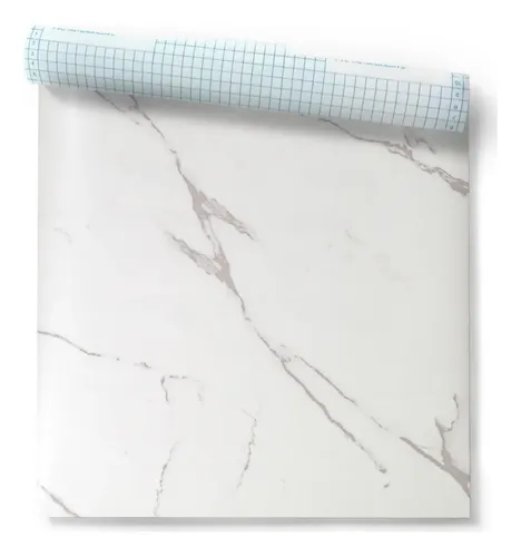 Rollo De Pvc Autoadhesivo Calacatta Marmol Muresco 0,60 X 5