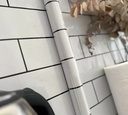 Rollo De Pvc Vinilo Simil Contact Subway Blanco 0,60 X 5 Mts