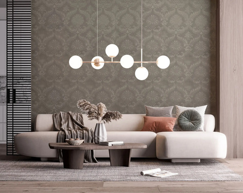 Papel Vinilico Provenzal Gris Vison Muresco Cinthia 6100/6