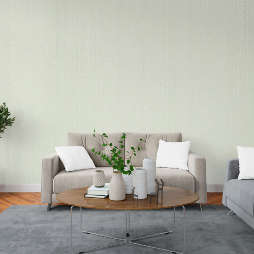 Papel Vinilico Sedado Rayado Crema Cinthia Muresco 6102/1