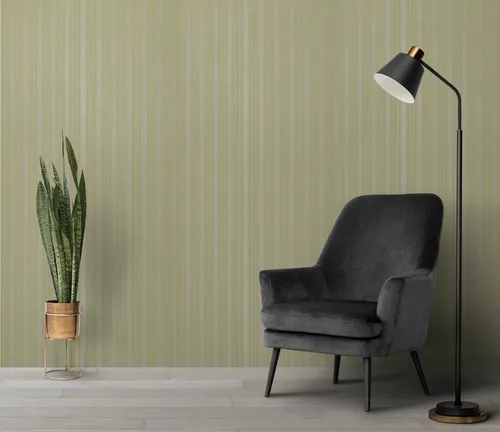 Papel Vinilico Sedado Rayado Verde Cinthia Muresco 6102/4