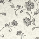 Papel Vinilico Flores Gris Osc F/ Crema Ayun Muresco 6403/4