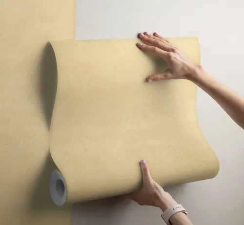 Papel Vinilizado Beige Amarillo Patina Muresco 6600/7 Ds