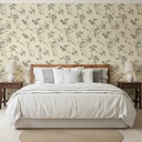 Papel Vinilizado Ramas Flores Grises Iara Muresco 71/2 DecoStock