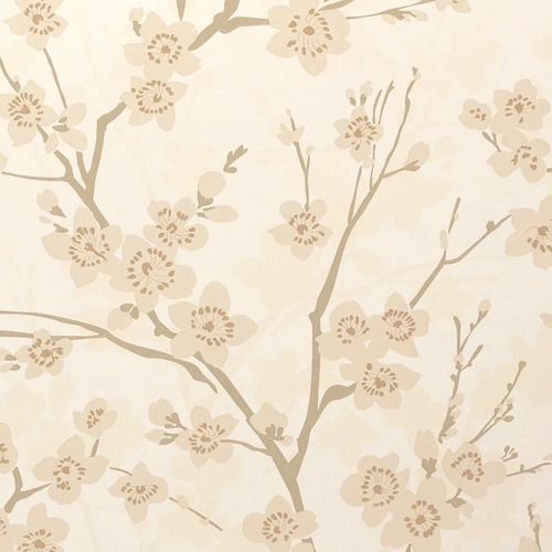Papel  Vinilizado Ramas Con Flores Iara Muresco 72/2 DecoStock