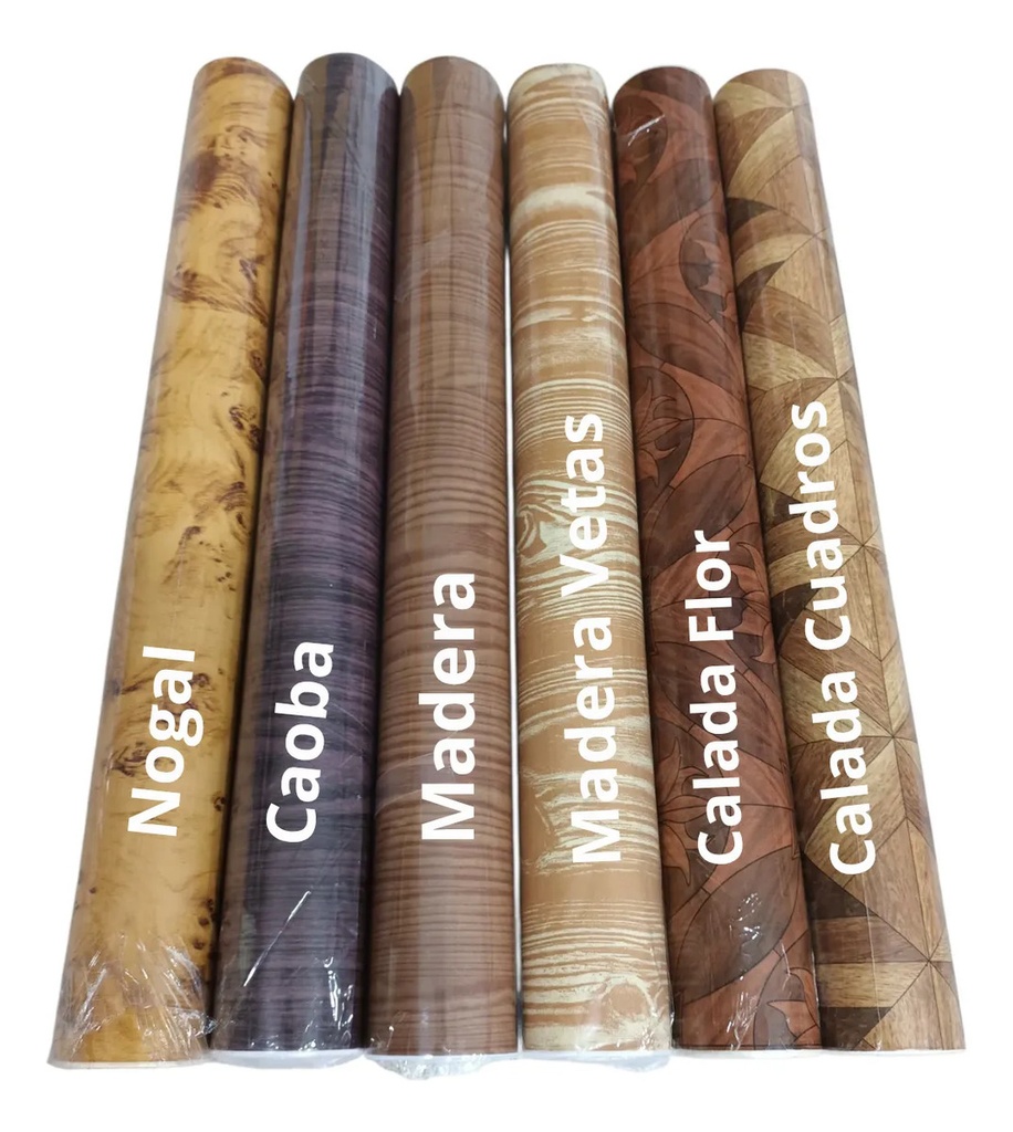 Rollos De Pvc Autoadesivo  Muresco 0,45 M  X10 M Varios Mod  Madera Madera Calada Flor