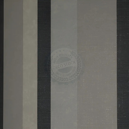 Papel Vinílico Rayas Beige/visón Negro Wallcovering 7298/3 DecoStock