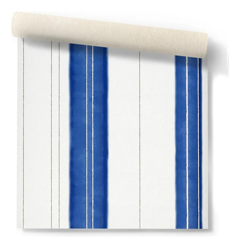 Papel Vinílico Allegra Muresco 7313/3 Rayado Azul DecoStock