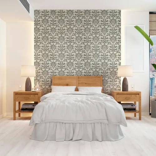 Papel Vinílico Lounge 7455/3 Muresco Estilo Provenzal Gris DecoStock