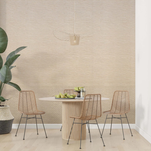 Papel Vinílico Lounge 7458/2 Muresco Con Diseño Decostock Beige Y Marron