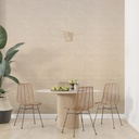 Papel Vinílico Lounge 7458/2 Muresco Con Diseño Decostock Beige Y Marron
