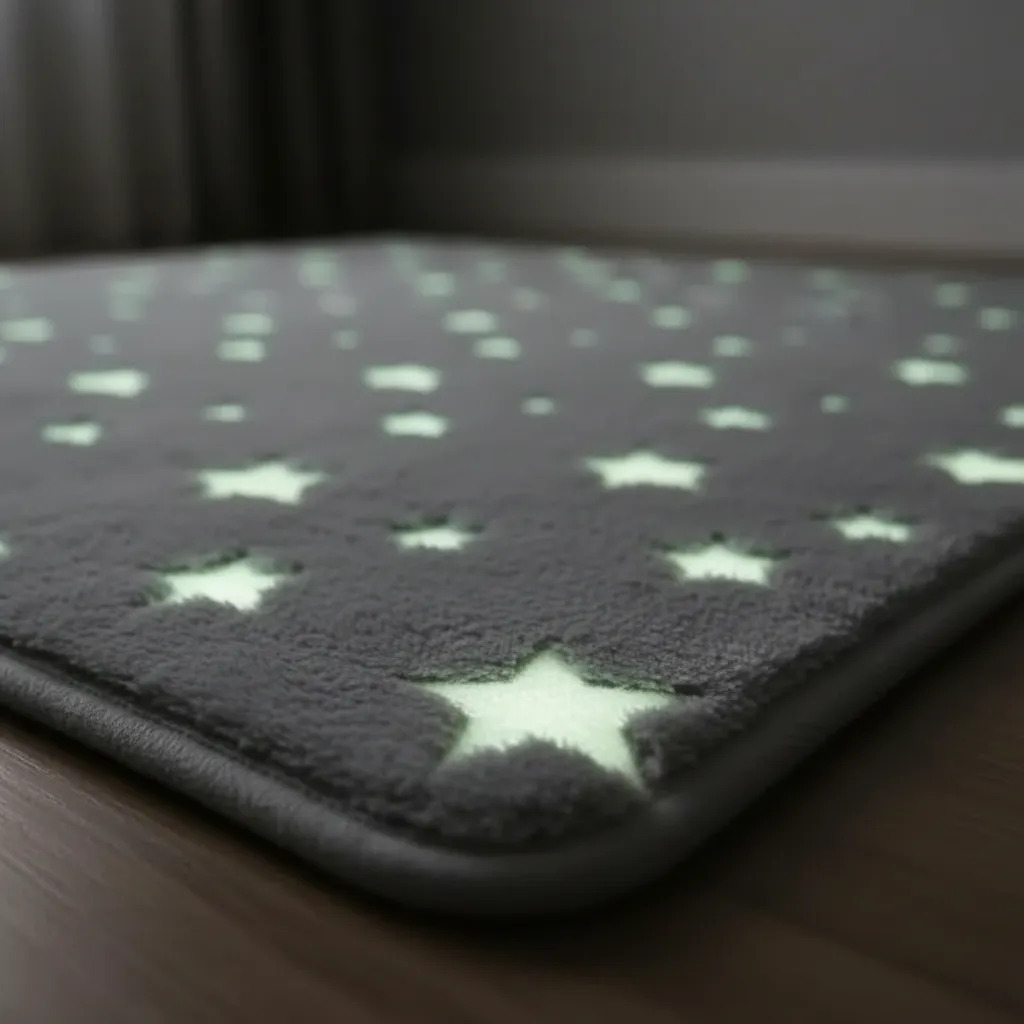 Alfombra Carpeta Glow 60 X 90 Cm Brilla Oscuridad Vs Modelos 60 Cm 90 Cm Gris