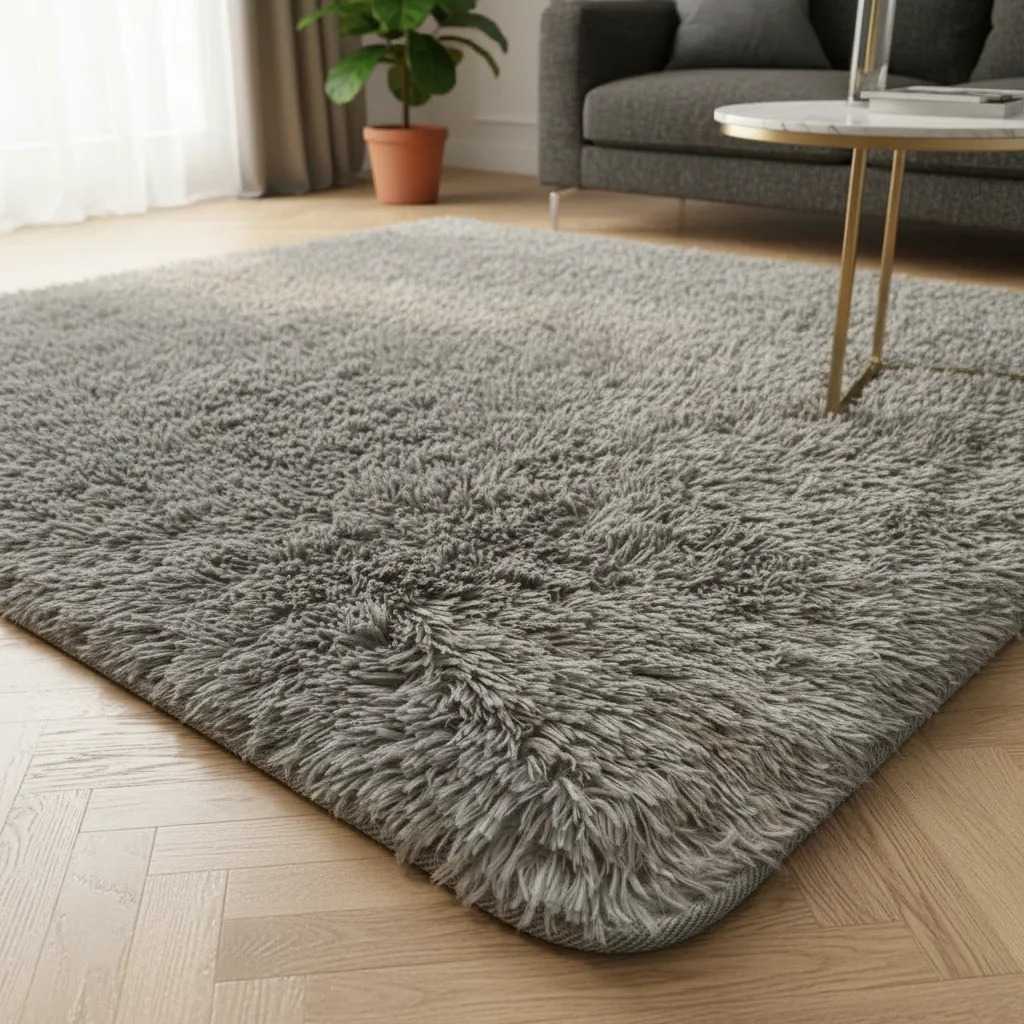 Alfombra Bengali Pelo Largo 3 Cm Soft Tuch Nordica 1 X 1,50 1.5 M 1 M Gris